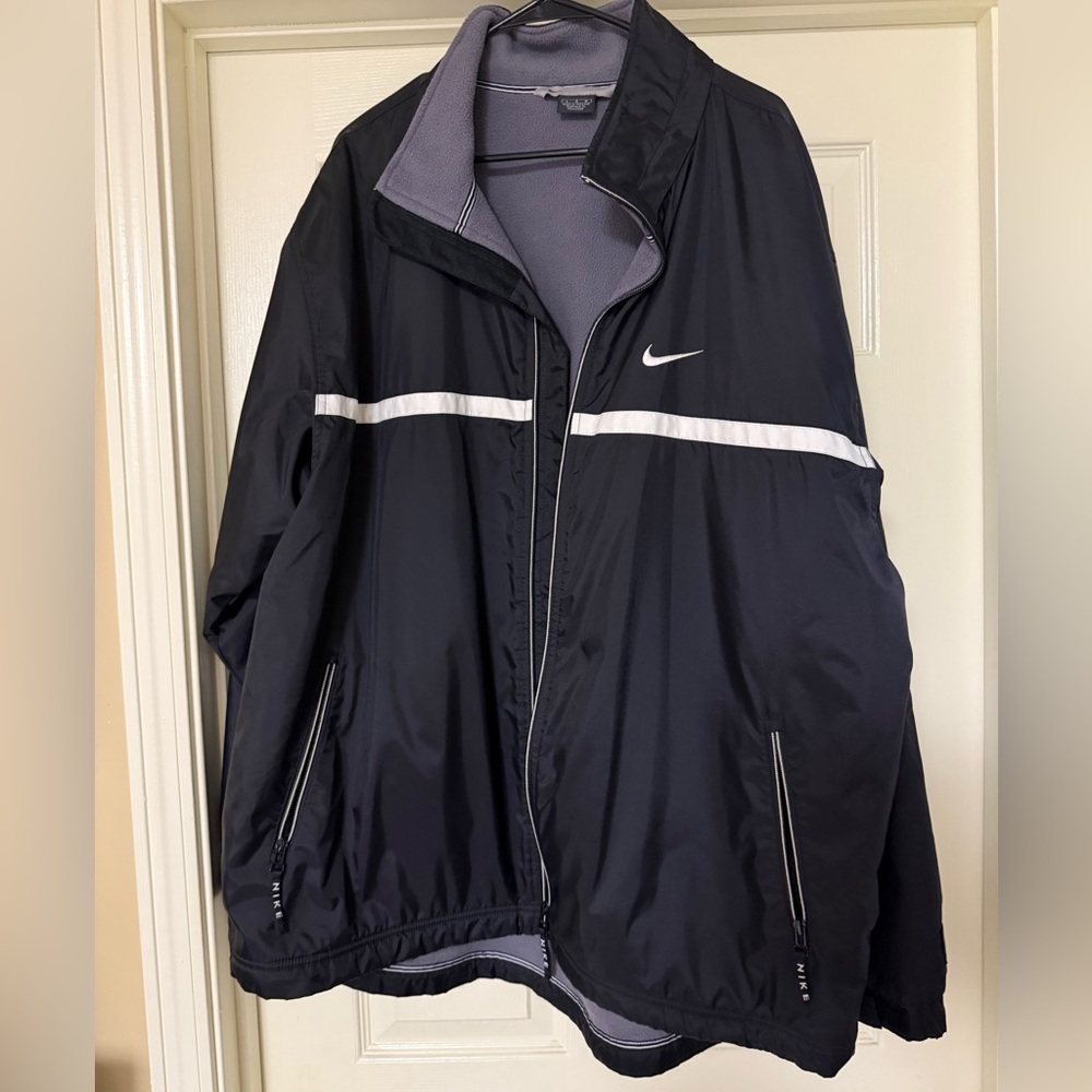 Men's Nike Fleece Lined Heavy Windbreaker Jacket Coat